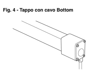 SICOM - SOL5609262-BOTTOM SICOMTAPENEONSIDEIP67 RGB TAPPO+CAVO BOT