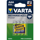 VARTA CONSUMER BATT - VAT56703101404 AAA RECHARGE ACCU POWER X4 (800 MAH)