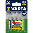 VARTA CONSUMER BATT - VAT56706101404 AA RECHARGE ACCU POWER X4 (2.100 MAH)
