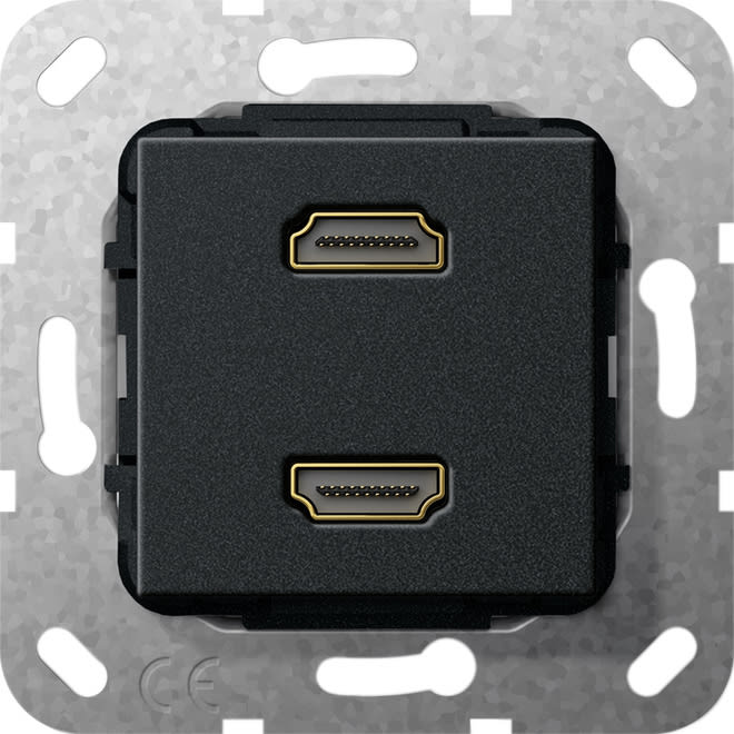 GIRA - GIR567110 HDMI 2f Kpl. Einsatz Schwarz m
