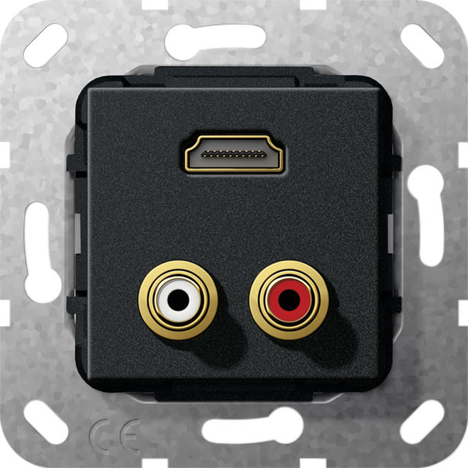 GIRA - GIR567310 C-Audio HDMI Kpl. Einsatz Schwarz m