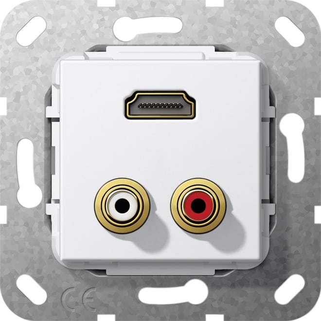 GIRA - GIR567403 C-Audio HDMI K-Peitsche Einsatz Reinweis