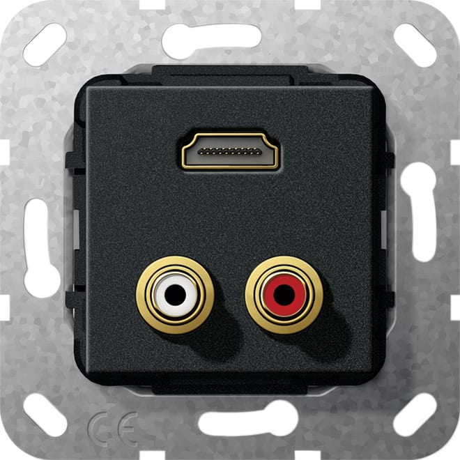GIRA - GGI567410 C-AUDIO HDMI CAVO BREAKOUT MODULO NERO O