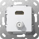 GIRA - GIR567503 HDMI SAT-F-Buchse Kpl. Einsatz Reinweiss