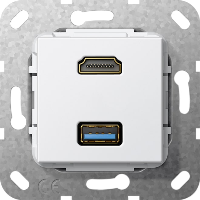 GIRA - GGI567803 HDMI USB 3.0 A Kpl. Einsatz Reinweiss