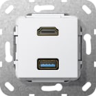 GIRA - GGI567803 HDMI USB 3.0 A Kpl. Einsatz Reinweiss