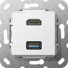 GIRA - GGI567903 HDMI USB 3.0 A K-Peitsche Einsatz Reinwe