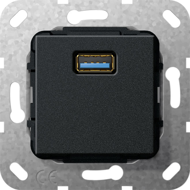GIRA - GIR568310 USB 3.0 A K-Peitsche Einsatz Schwarz m