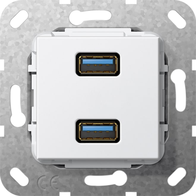 GIRA - GIR568403 USB 3.0 A 2f Kpl. Einsatz Reinweiss