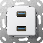GIRA - GGI568403 USB 3.0 A 2f Kpl. Einsatz Reinweiss