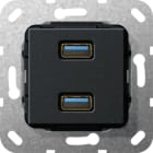 GIRA - GGI568410 USB 3.0 A 2f Kpl. Einsatz Schwarz m