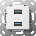 GIRA - GIR568503 USB 3.0 A 2f K-Peitsche Einsatz Reinweis