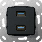GIRA - GIR568510 USB 3.0 A 2-M CAVO BREAKOUT MODULO NERO