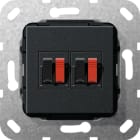 GIRA - GIR569310 Lautsprecheranschluss 2f Einsatz Schwarz