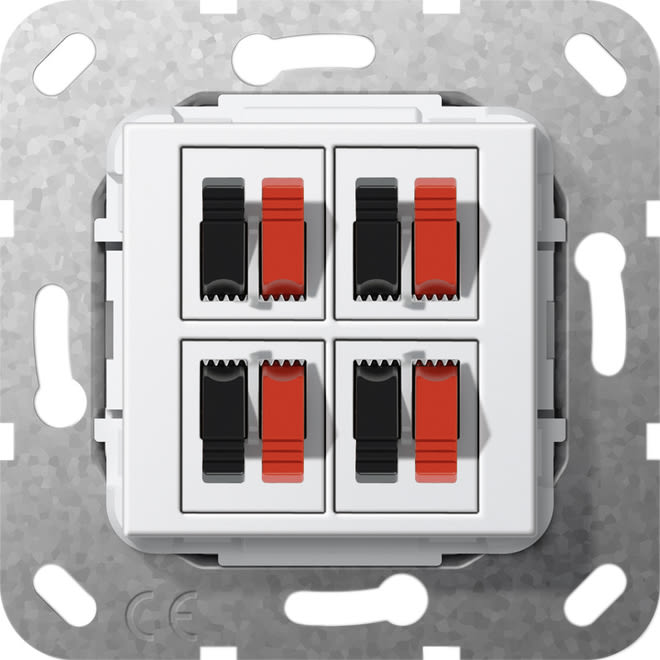 GIRA - GIR569403 Lautsprecheranschluss 4f Einsatz Reinwei