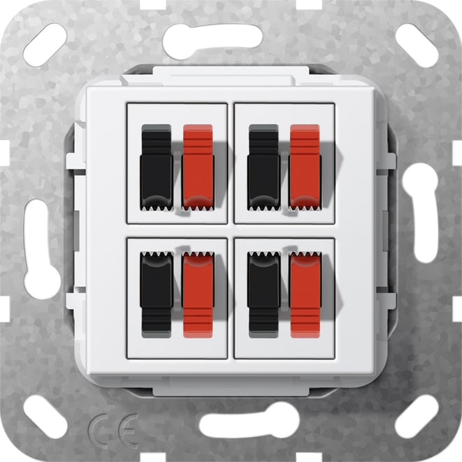 GIRA - GGI569403 Lautsprecheranschluss 4f Einsatz Reinwei
