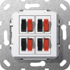 GIRA - GGI569403 Lautsprecheranschluss 4f Einsatz Reinwei