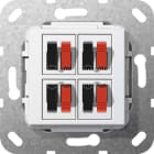 GIRA - GGI569403 Lautsprecheranschluss 4f Einsatz Reinwei