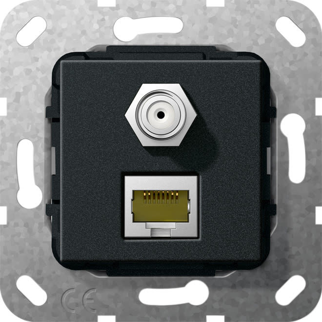 GIRA - GIR569710 MJ RJ45 CAT.6A 10 GB SAT F GENDER CH. MO