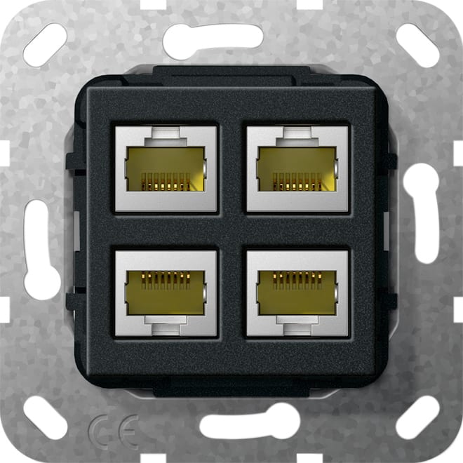 GIRA - GGI569810 MJ RJ45 Cat.6A 10 Gbit 4f Kpl. Einsatz S