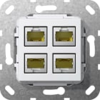 GIRA - GIR569903 MJ RJ45 Cat.6A 10 Gbit 4f Einsatz Reinwe