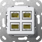 GIRA - GGI569903 MJ RJ45 Cat.6A 10 Gbit 4f Einsatz Reinwe