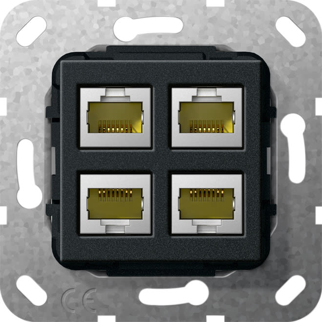 GIRA - GIR569910 MJ RJ45 CAT.6A 10 GB 4-M MODULO NERO O
