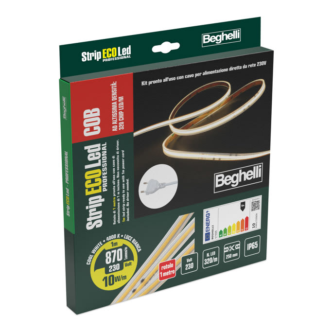 BEGHELLI - BEG57686 STRIPCOB AC230 10W IP65 4K 1M