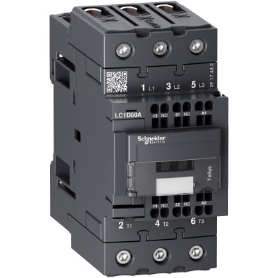 SCHNEIDER ELECTRIC - SNRLC1D80A3E7 TeSys D contactor 3P 80A AC-3 up to 440V coil 48V AC 50/60Hz EverLink+springs