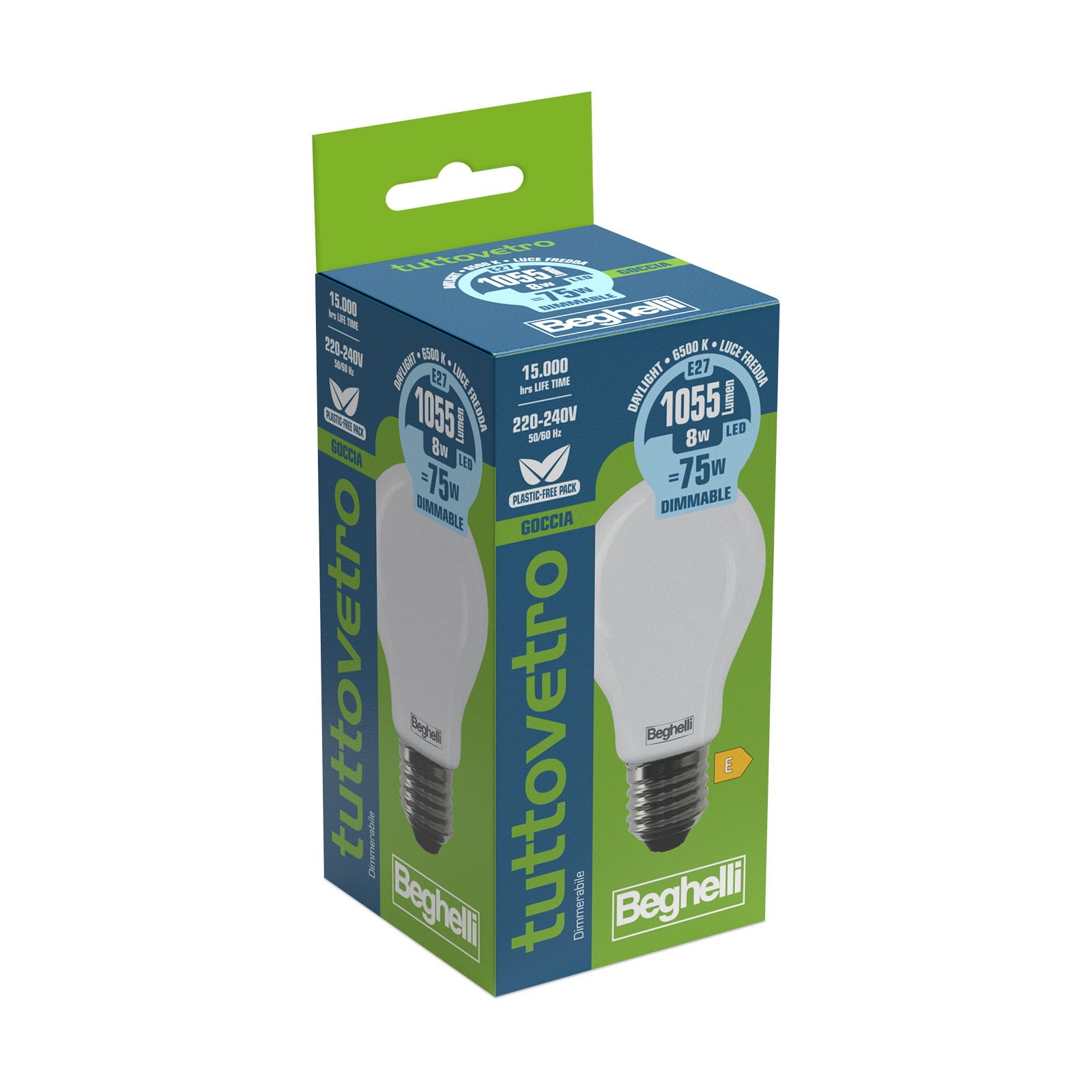 BEGHELLI - BEG58095 TVETRO LEDOP GOC DIM 8WE27 6K5
