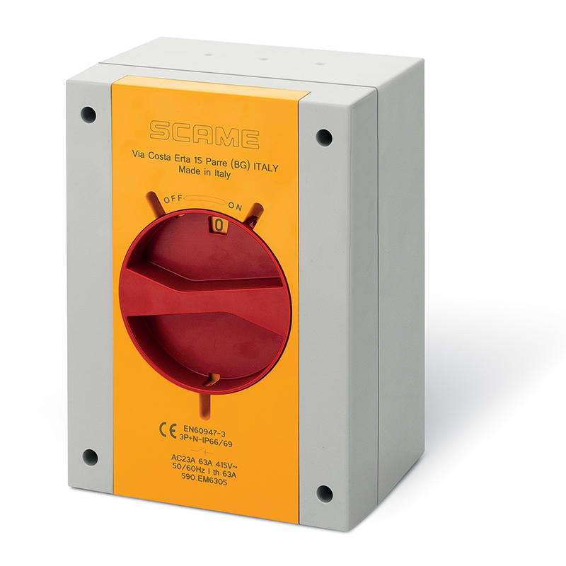 SCAME PARRE SPA - SCA590.EL2506 INT. DI MANOVRA/SEZ. 25A 6P IP66/IP69