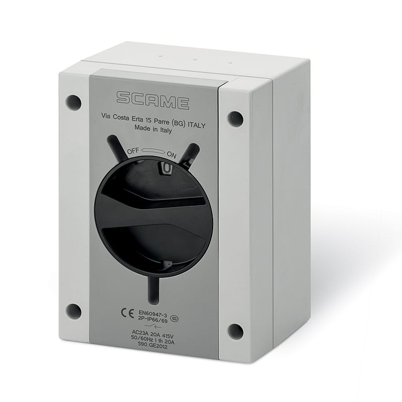 SCAME PARRE SPA - SCA590.GE4015 INT. DI MANOVRA/SEZ. 40A 3P+N IP66/IP69