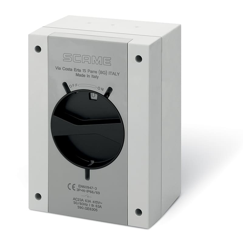 SCAME PARRE SPA - SCA590.GE10008 INT. DI MANOVRA/SEZ. 100A 8P IP66/69