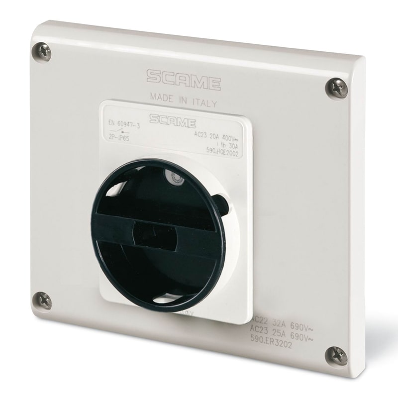 SCAME PARRE SPA - SCA590.GR3205 DISP. COMANDO GEN. IP65 32A 3P+N INC.