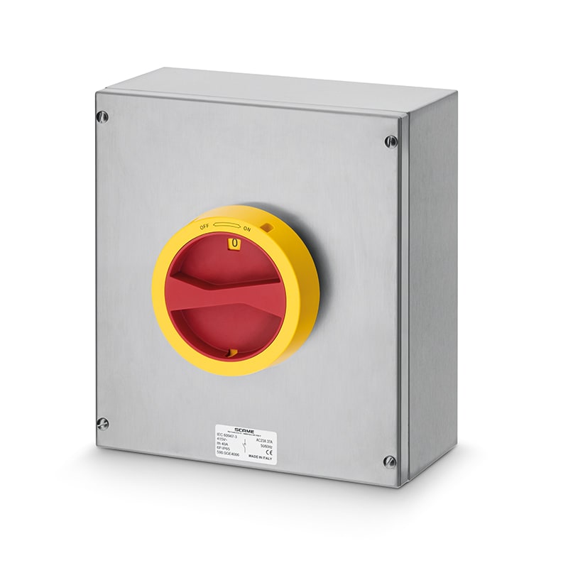 SCAME PARRE SPA - SCA590.SEM3208 ISOLATORS IN ACCIAIO 32A 8 POLI EMERG.