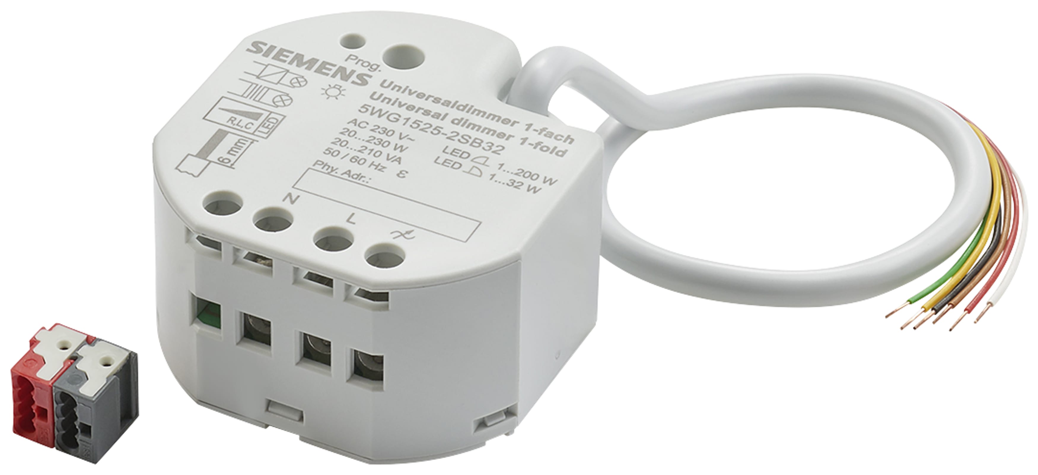SIEMENS - BUILDING T - BCT5WG1525-2SB32 DIMMER UP 525S32 230V 210VA + 3IN SECURE