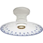 LE PROLUNGHE SAS - PRG6008/BL SPOT E27 DIRITTO+PIATTO BORDO BLU D.22CM