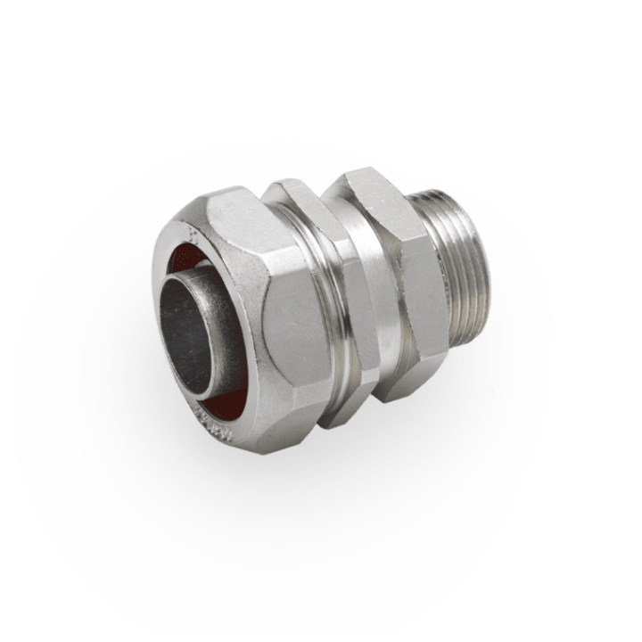 COSMEC - CSM6014-22IG Raccordo metallico maschio girevole per tubo metallico flessibile, filett. GAS 3/4" ISO 7/1, AD21