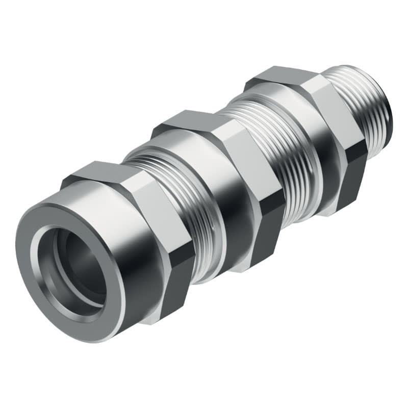 COSMEC - CSM6018ADSEKGM5SB Pressacavo ATEX in ottone, doppia tenuta cavo arm, fil. M40x1,5 , cavo serr. 21-30 /est. 26-37 mm