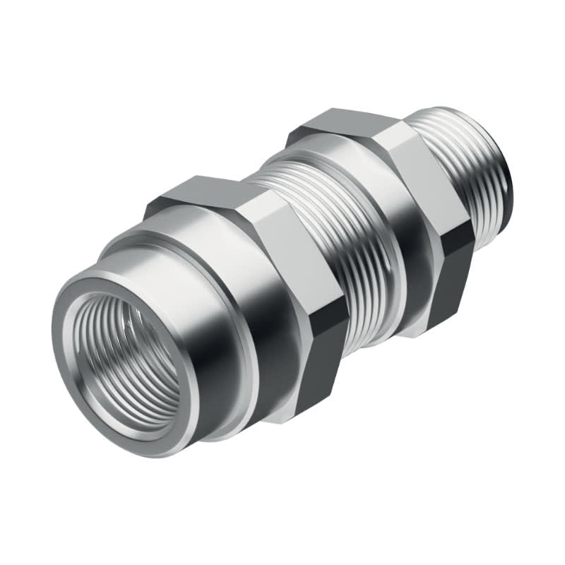 COSMEC - CSM6018ANFEKGM5EB Pressacavo ATEX in ottone, singola tenuta non armato, fil. femm. M40x1,5 , serraggio cavo 21-30 mm