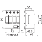 DEHN ITALIA SPA - DEH908344 Limitatore di sovratensione Tipo 2 DEHNguard M