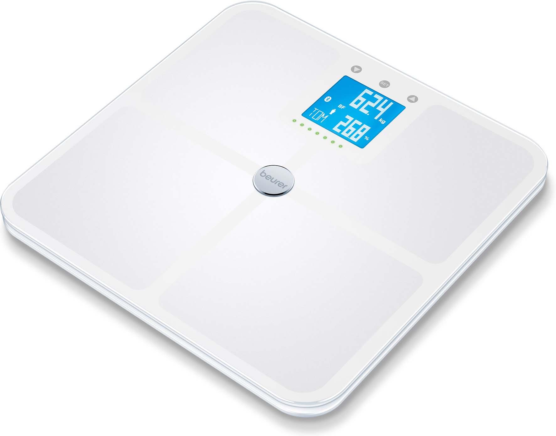 BEURER - BUE74911 Fettanalysewaage b.180kg Glas XL-LCD BMI
