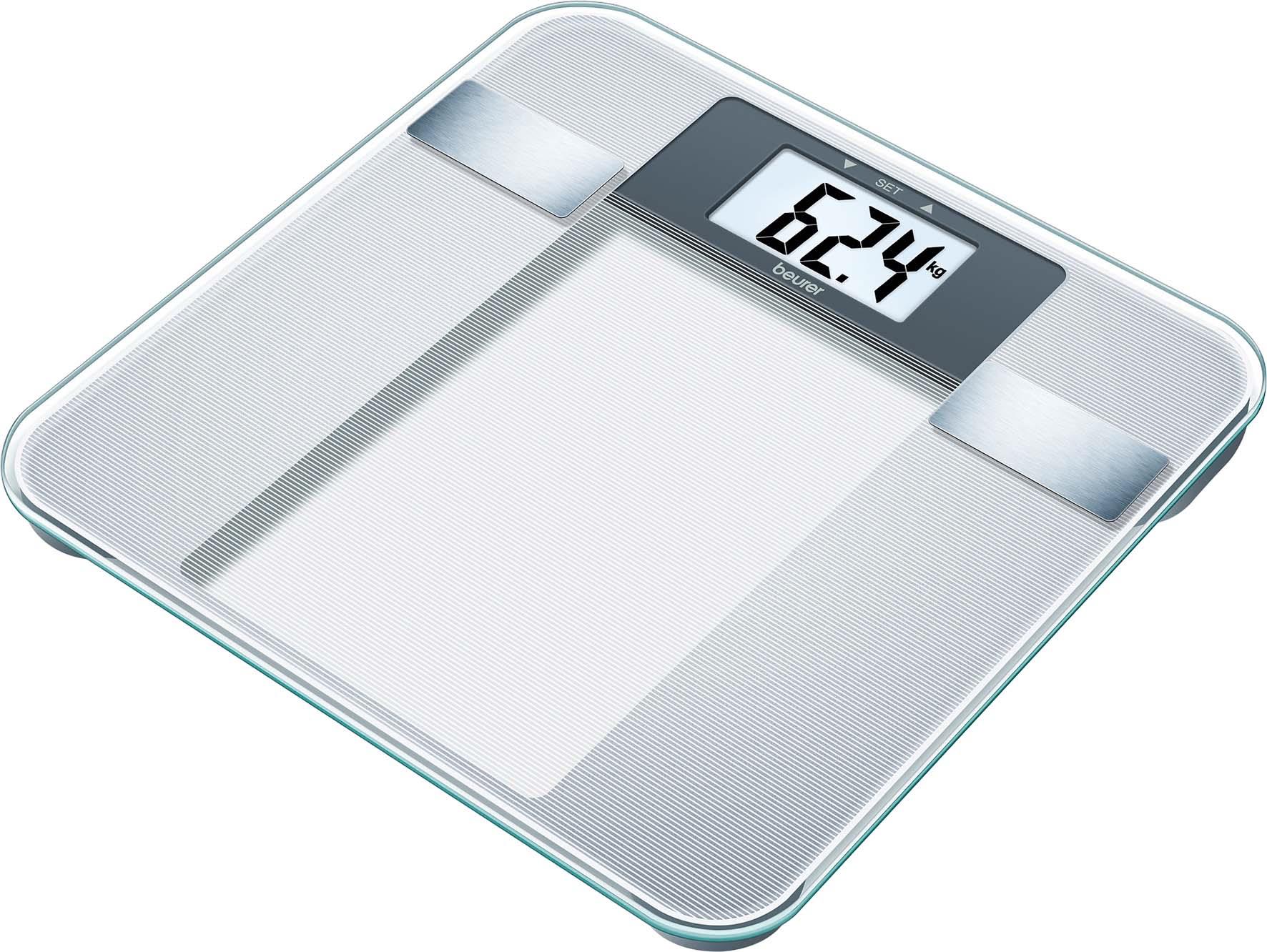 BEURER - BUE76030 Fettanalysewaage b.150kg Glas LCD-Anzeig