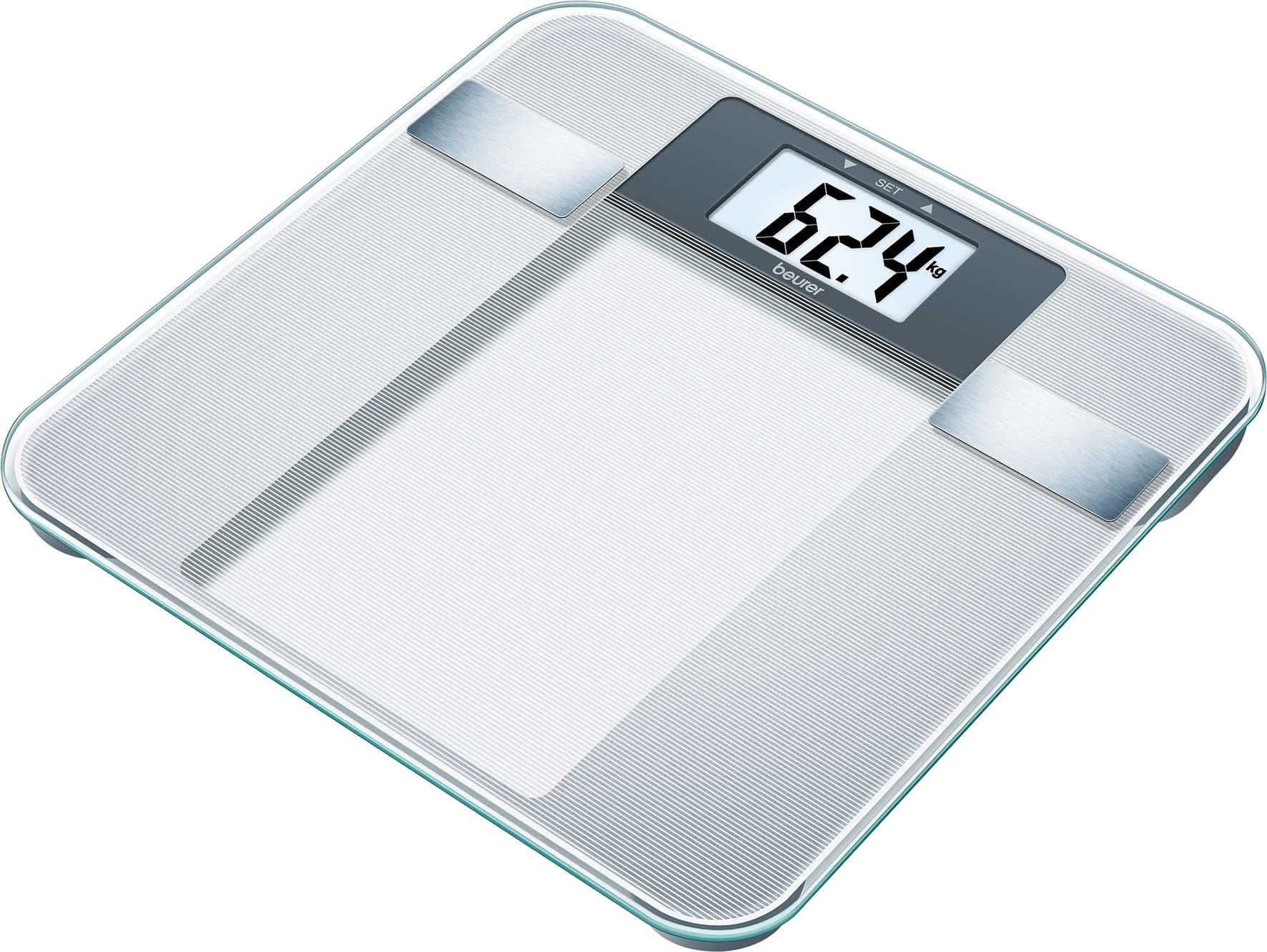 BEURER - BUE76030 Fettanalysewaage b.150kg Glas LCD-Anzeig