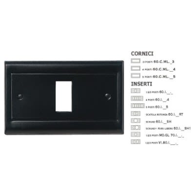 MASTER SRL - MST60I202 INSERTO LACCATO NERO 2 FORI