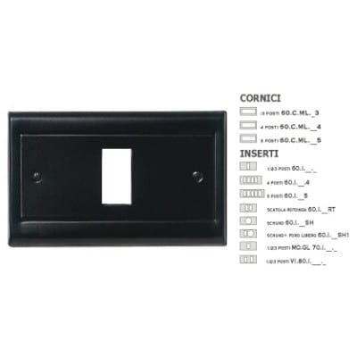 MASTER SRL - MST60I203 INSERTO LACCATO NERO 3 FORI