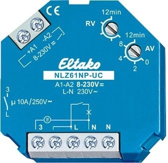 ELTAKO - EAK61100704 Timer con ritardo al rilascio, 1 NO 10 A multitensione