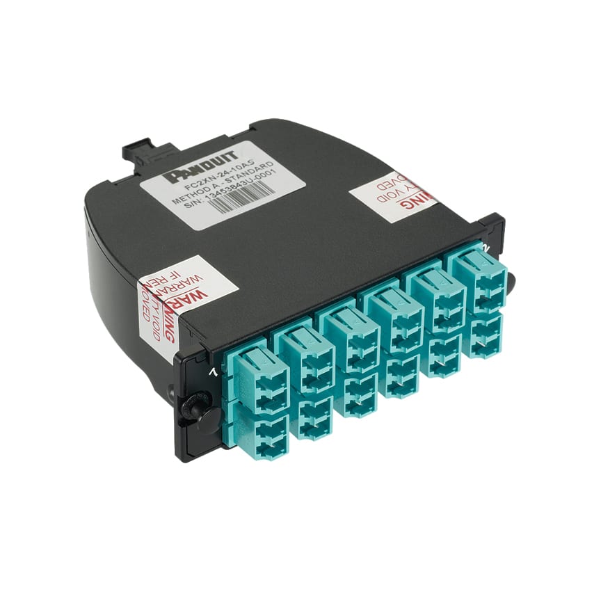 PANDUIT - PANFC2ZN-24-10AS THE OPTICOM FIBER CASSETTE IS OM4, AND F