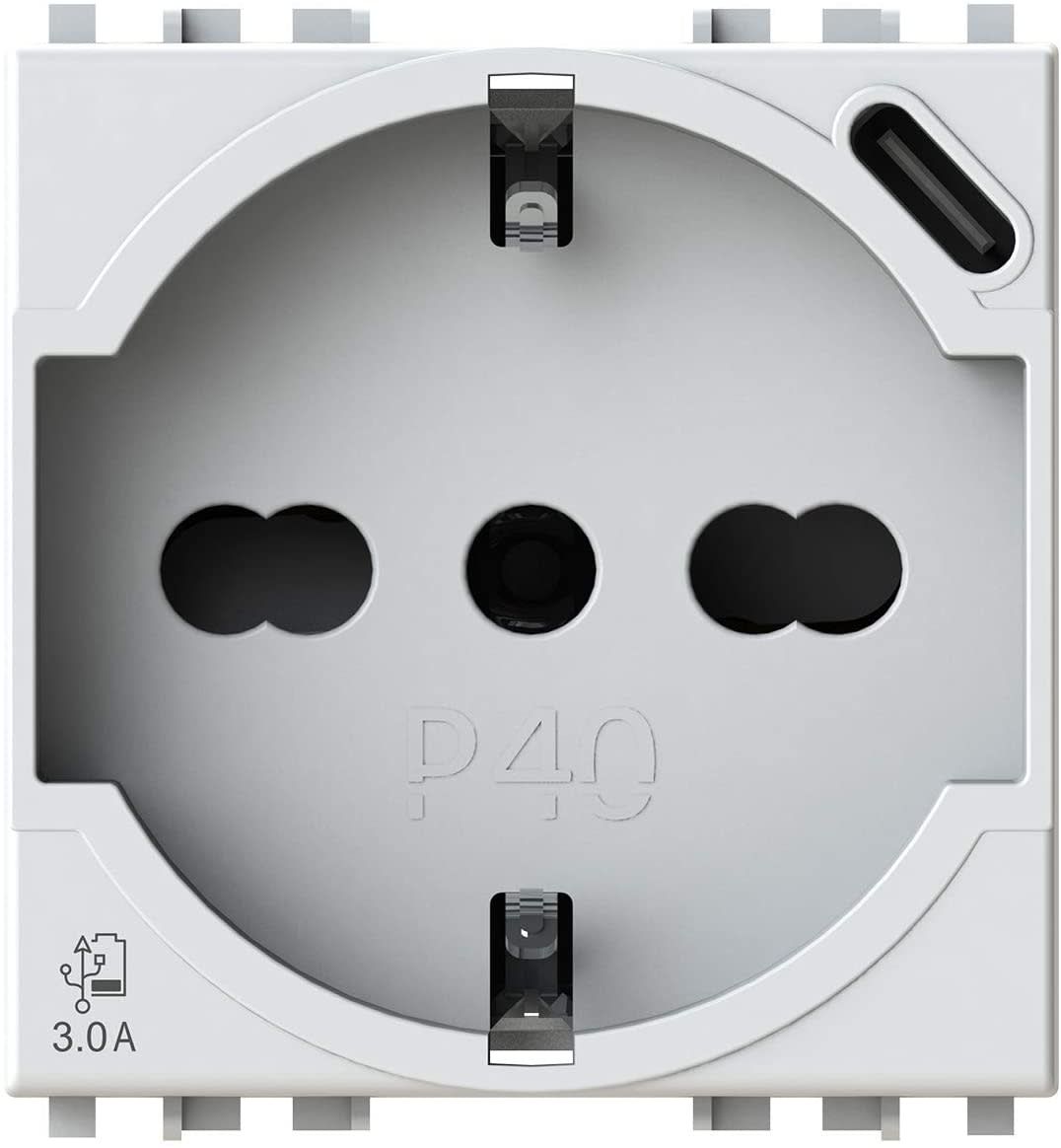 4 BOX SRL - 4BX4B.V19B.P40.USB P40 USB 3.0 VIMAR ARKE BIANCA