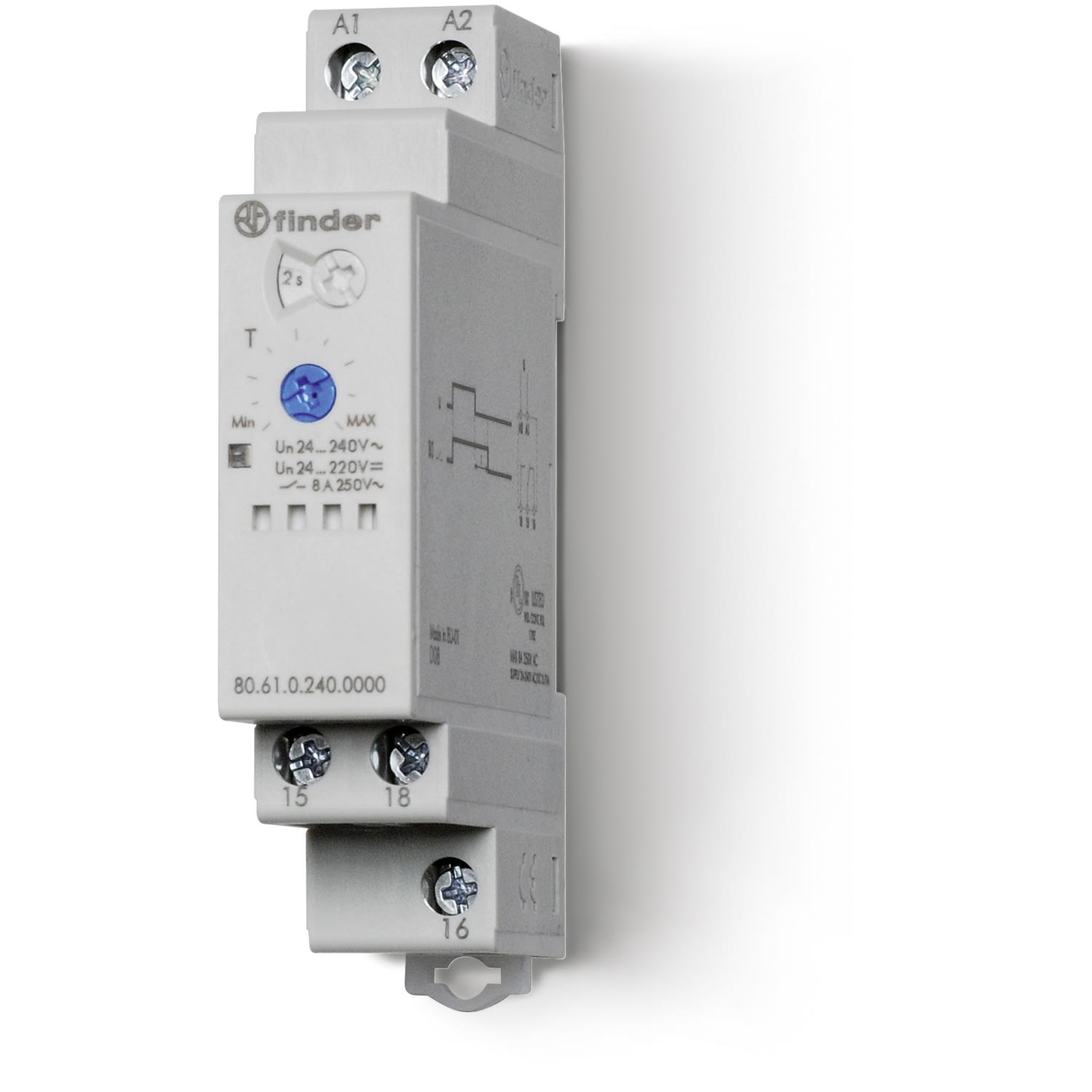 FINDER SPA - FIN806102400000T TEMPORIZZATORE RIT.DISINSERZIONE 24/240V